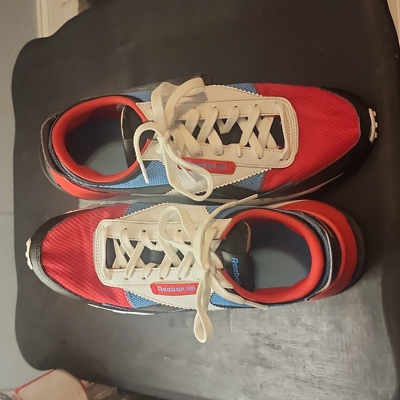 Reebok Classic Leather Legacy "Core Black/Vector Red/Always Blue" Men's Size 7 - Picture 2 of 5